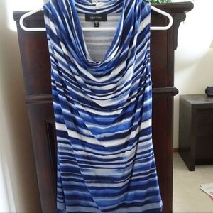 Karen Kane Blue Painted Stripe Top - XS Never worn